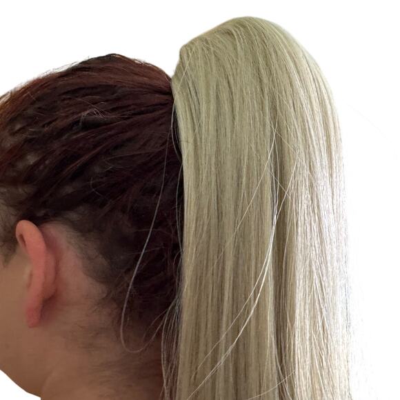 Chelsey Smith Crowns Drawstring Ponytail Extension Straight Light Blonde Y2K 90s - Picture 3 of 7